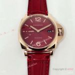 Copy Panerai Luminor Due Automatic Red Dial Watch Unisex 42mm